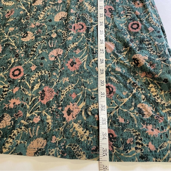 Peruvian Connection Floral Green Long Sleeve Dress Size XL - Picture 6 of 7